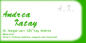 andrea katay business card